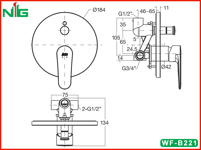 ban-ve-ky-thuat-bo-tron-nong-lanh-am-tuong-american-standard-wf-b221