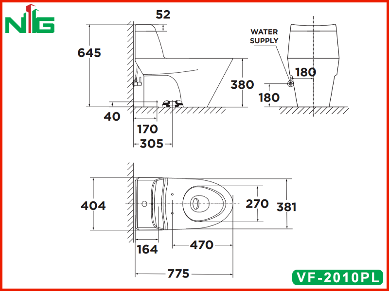 ban-ve-ky-thuat-bon-cau-nap-dien-tu-american-standard-vf-2010pl