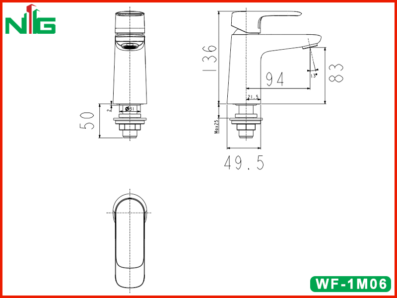 ban-ve-ky-thuat-voi-lavabo-lanh-american-standard-wf-1m06