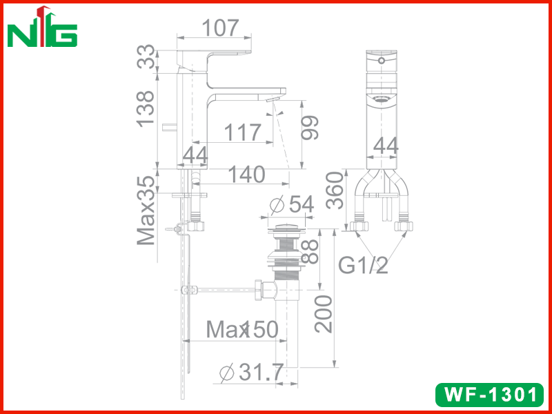 ban-ve-ky-thuat-voi-lavabo-nong-lanh-american-standard-wf-1301
