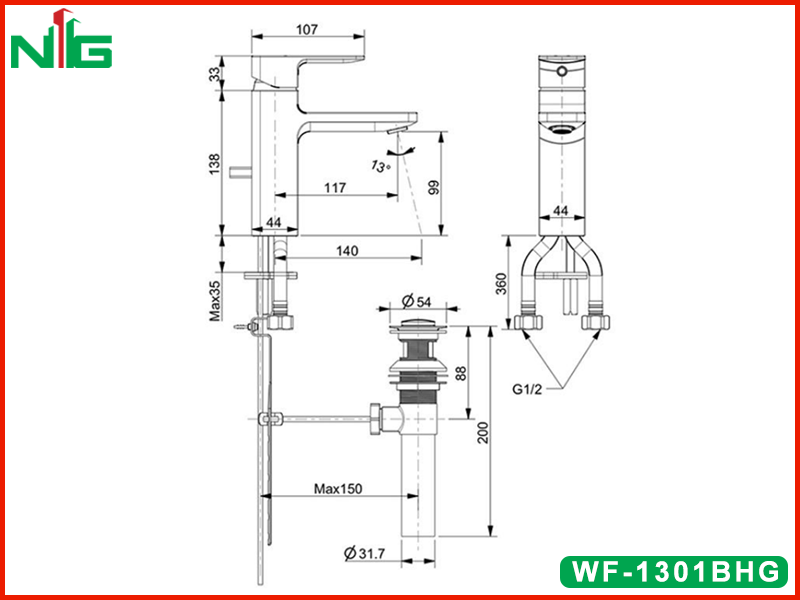 ban-ve-ky-thuat-voi-lavabo-nong-lanh-american-standard-WF-1301BHG