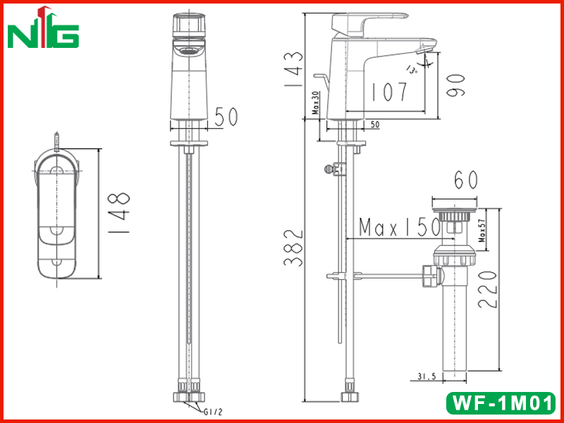 ban-ve-ky-thuat-voi-lavabo-nong-lanh-american-standard-loven-wf-1m01