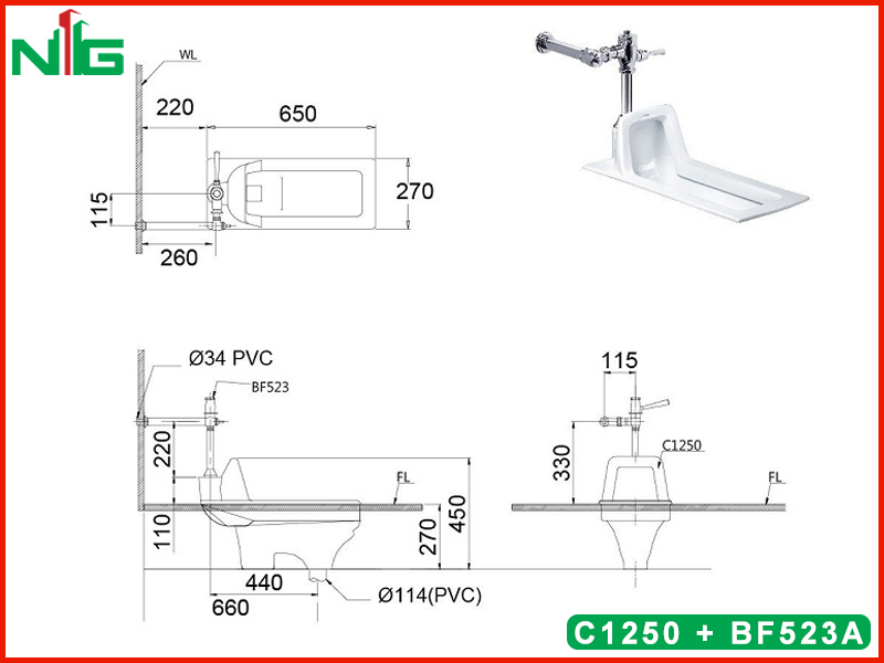 ban-ve-ky-thuat-bon-cau-xom-caesar-C1250-BF523A
