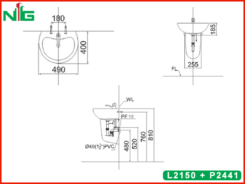 ban-ve-ky-thuat-lavabo-treo-tuong-caesar- L2150-P2441