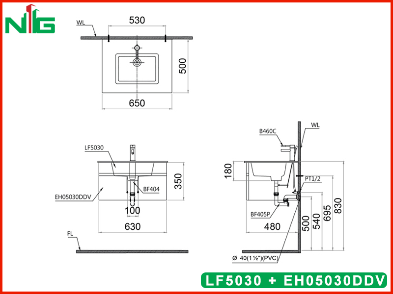 ban-ve-ky-thuat-tu-lavabo-treo-tuong-caesar-LF5030-EH05030DDV