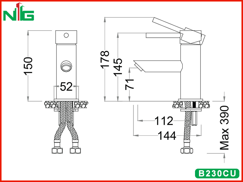 ban-ve-ky-thuat-voi-lavabo-nong-lanh-caesar-B230CU