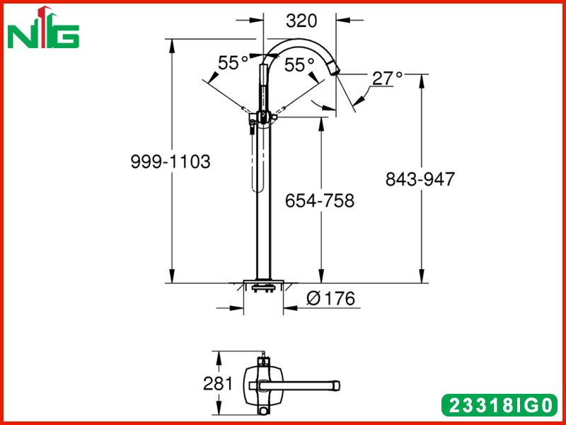 ban-ve-ky-thuat-voi-bon-tam-dat-san-grohe-grandera-23318IG0