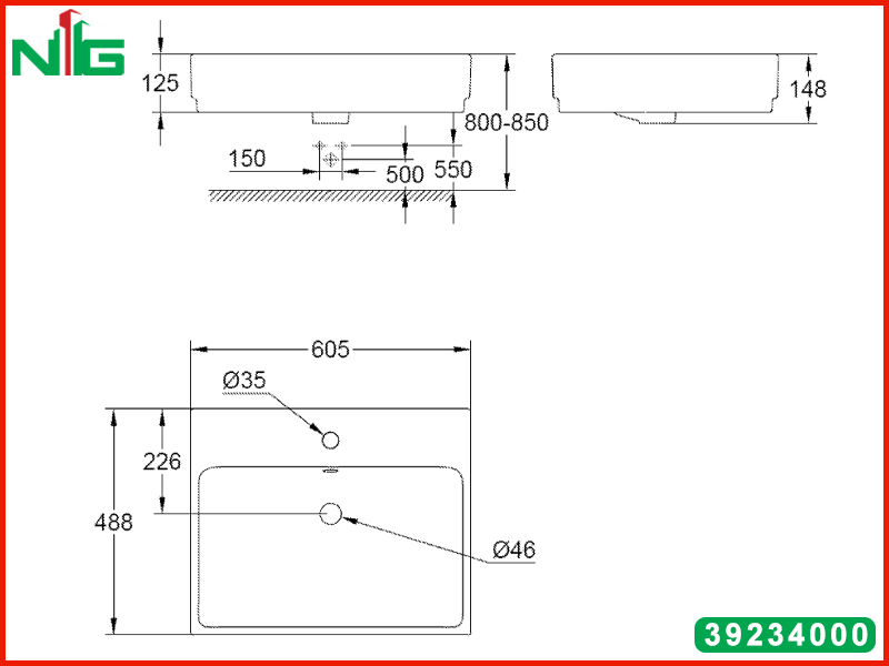ban-ve-ky-thuat-lavabo-dat-ban-grohe-eurocube-60cm-39234000