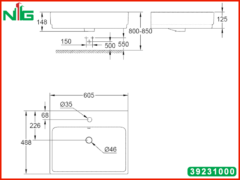 ban-ve-ky-thuat-lavabo-treo-tuong-grohe-eurocube-60cm-39231000