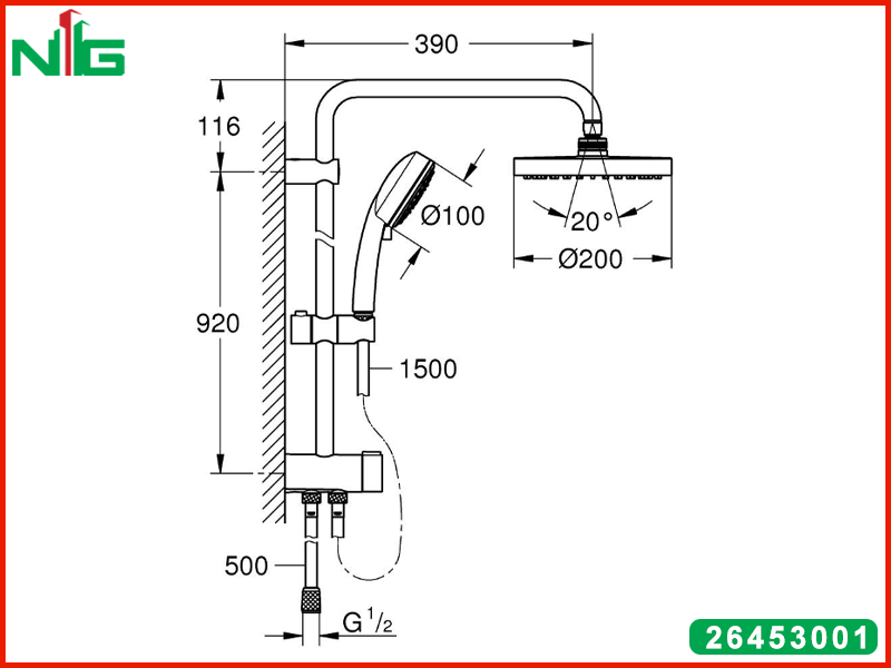 ban-ve-ky-thuat-sen-cay-Grohe New Tempesta Cosmopolitan 200 26453001