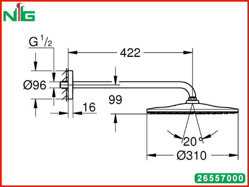ban-ve-ky-thuat-bo-bat-sen-gan-tuong-Grohe-Rainshower-Mono-310-26557000
