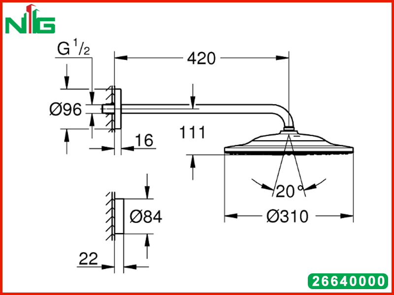 ban-ve-ky-thuat-bo-bat-sen-gan-tuong-Grohe-Rainshower-SmartConnect-310-26640000