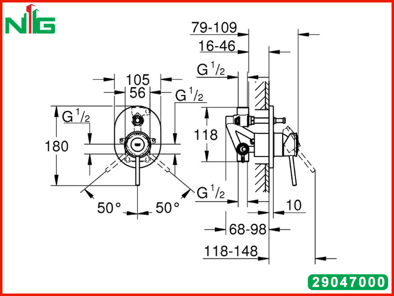 ban-ve-ky-thuat-bo-tron-nong-lanh-am-tuong-Grohe-2-che-do-BauClassic-29047000