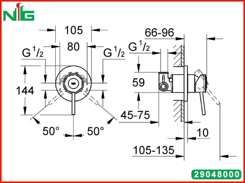 ban-ve-ky-thuat-bo-tron-nong-lanh-am-tuong-Grohe-1-che-do-BauClassic-29048000