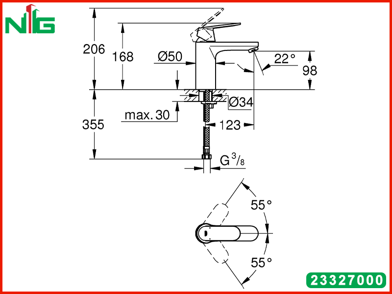 ban-ve-ky-thuat-voi-lavabo-nong-lanh-grohe-eurosmart-cosmopolitan-m-size-23327000