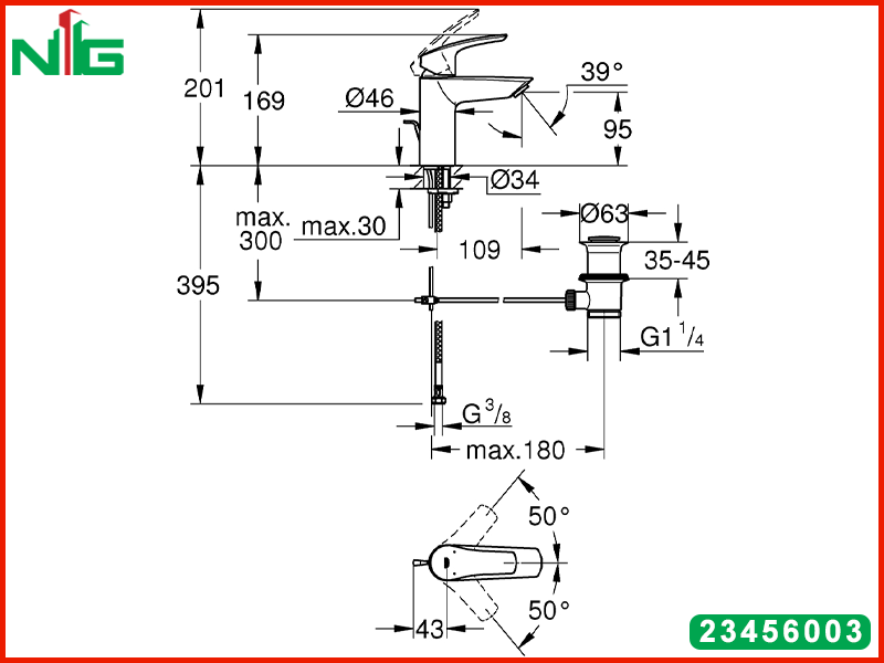 ban-ve-ky-thuat-voi-lavabo-nong-lanh-grohe-eurosmart-s-size-23456003