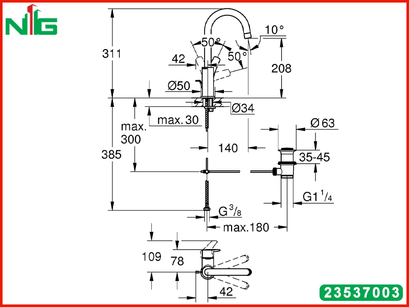 ban-ve-ky-thuat-voi-lavabo-nong-lanh-grohe-eurosmart-l-size-23537003