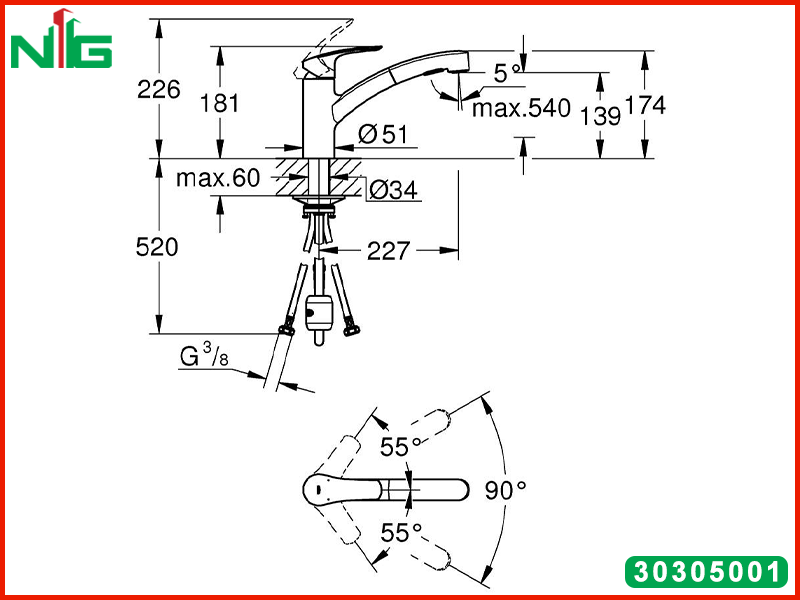 ban-ve-ky-thuat-voi-rua-bat-nong-lanh-grohe-eurosmart-grohe-30305001