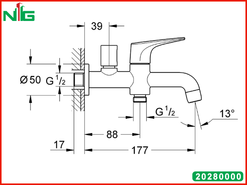 ban-ve-ky-thuat-bo-tron-nong-lanh-toto-Grohe-2-dau-ra-BauFlow-20280000