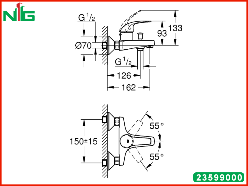 ban-ve-ky-thuat-bo-tron-nong-lanh-toto-Grohe-2-che-do-BauCurve-23599000