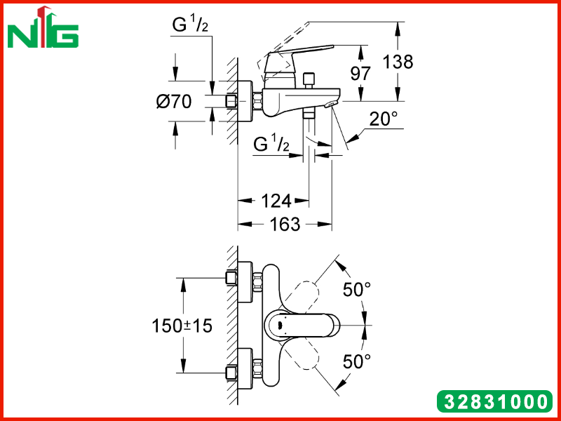 ban-ve-ky-thuat-bo-tron-nong-lanh-Grohe-2-che-do-Eurosmart-Cosmopolitan-32831000