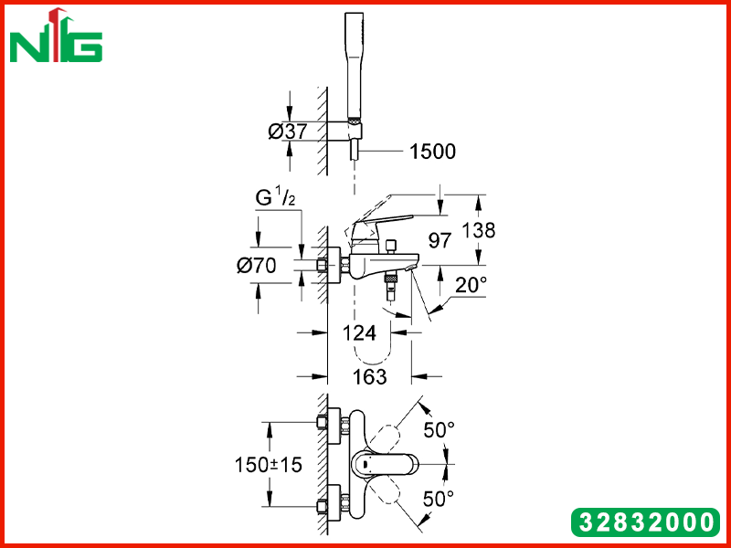 ban-ve-ky-thuat-voi-sen-nong-lanh-grohe-eurosmart-cosmopolitan-32832000