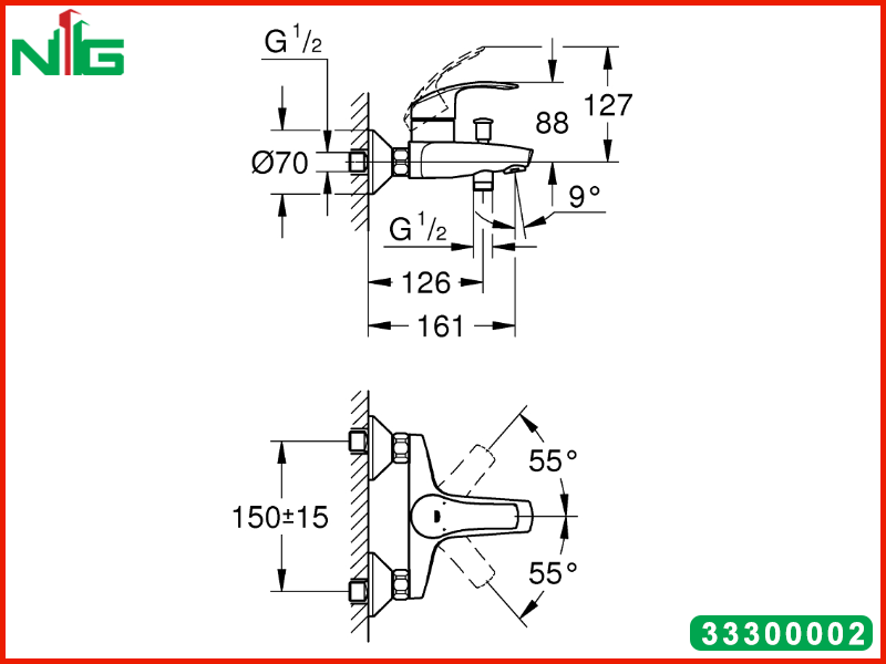 ban-ve-ky-thuat-bo-tron-nong-lanh-Grohe-2-che-do-Eurosmart-33300002