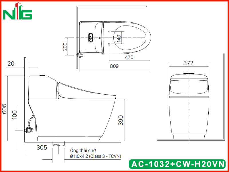 ban-ve-ky-thuat-bon-cau-nap-dien-tu-inax-ac-1032-cw-h20vn