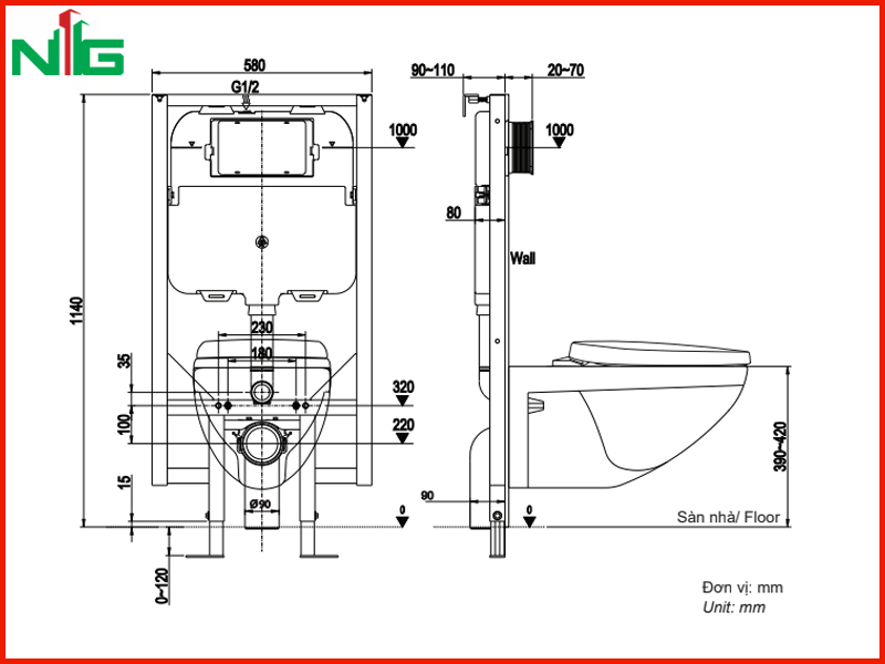ban-ve-ky-thuat-bon-cau-nap-dien-tu-inax-ac-23p+cw-kb22avn
