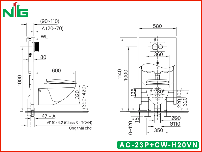 ban-ve-ky-thuat-bon-cau-nap-dien-tu-inax-ac-23p-cw-h20vn