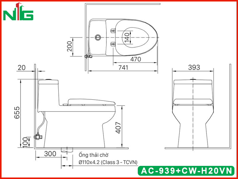 ban-ve-ky-thuat-bon-cau-nap-dien-tu-inax-ac-939-cw-h20vn