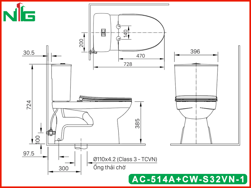 ban-ve-ky-thuat-bon-cau-nap-rua-co-inax-ac-504a+cw-s32vn