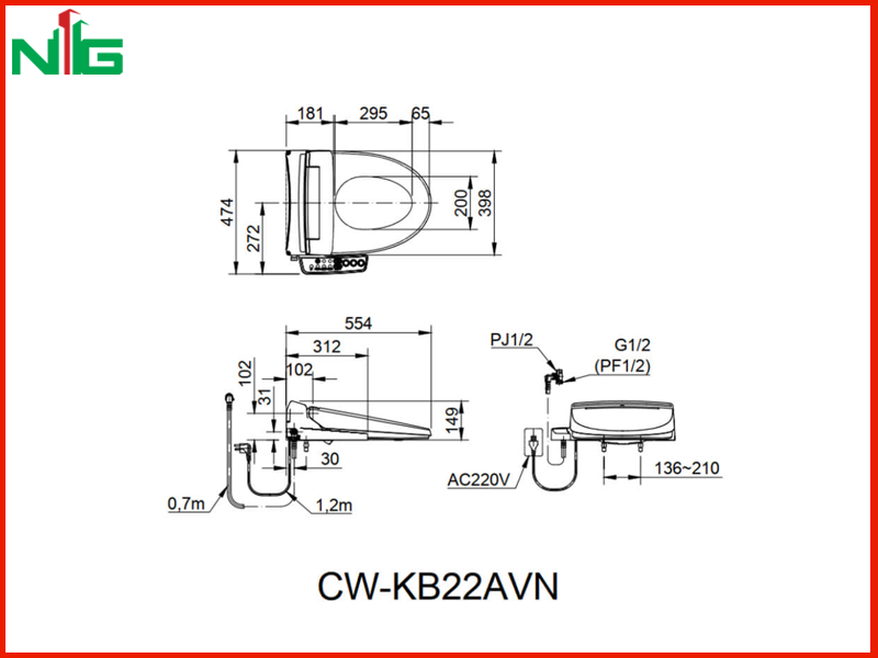 ban-ve-ky-thuat-nap-rua-dien-tu-inax-cw-kb22avn