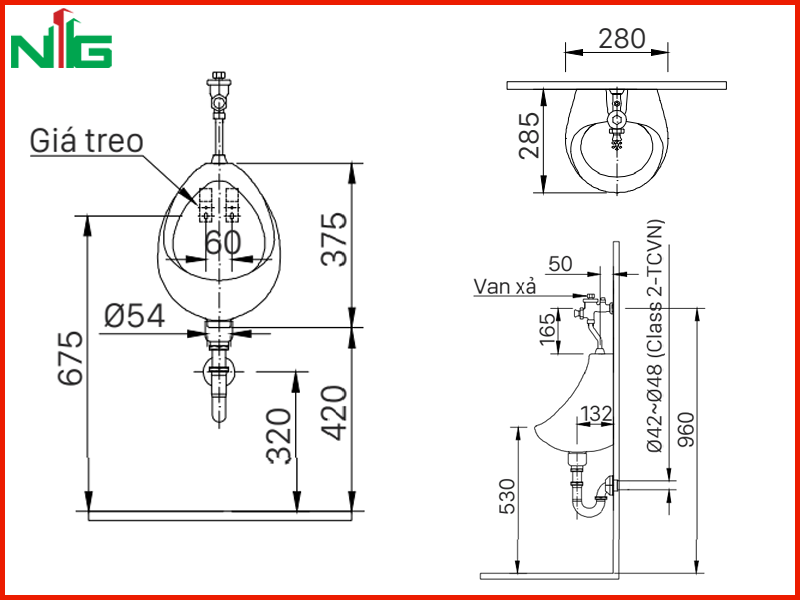 ban-ve-ky-thuat-bon-tieu-nam-treo-tuong-inax-u-116v