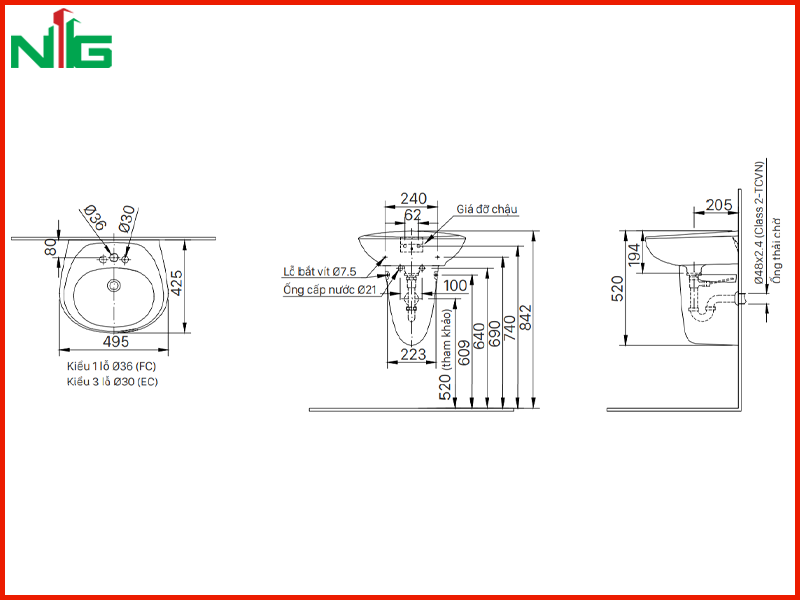 ban-ve-ky-thuat-lavabo-treo-tuong-inax-l-284v