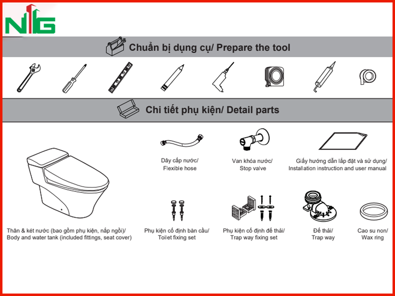 dung-cu-chuan-bi-truoc-khi-lap-dat-bon-cau-nap-dien-tu-inax-ac-1017r+cw-ka22avn