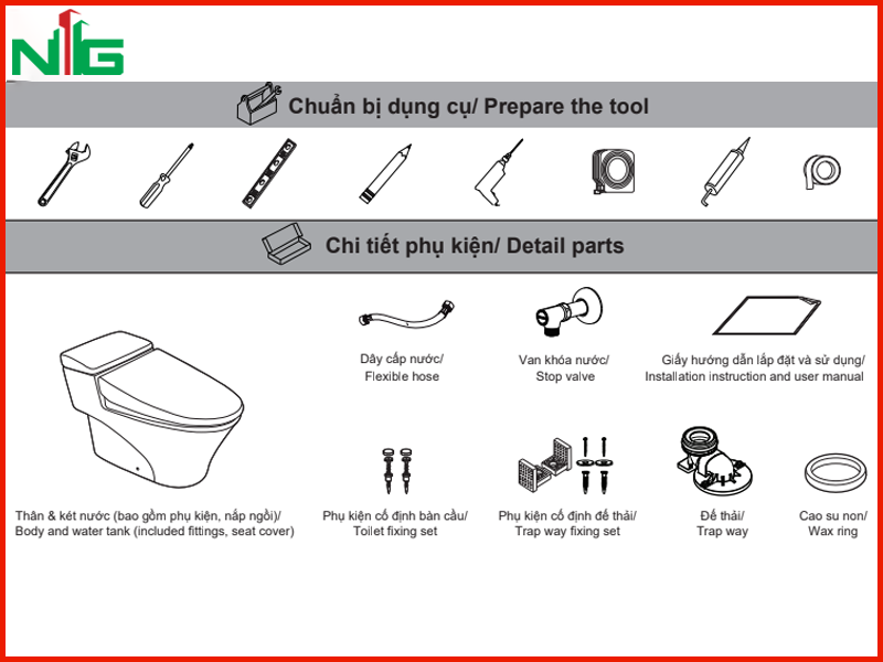 dung-cu-chuan-bi-truoc-khi-lap-dat-bon-cau-nap-dien-tu-inax-ac-1017r+cw-ka22avn