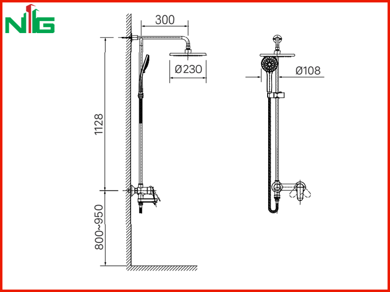 ban-ve-ky-thuat-sen-cay-nong-lanh-inax-bfv-915s
