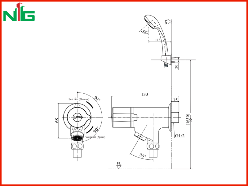 ban-ve-ky-thuat-voi-sen-lanh-inax-bfv-10-1c