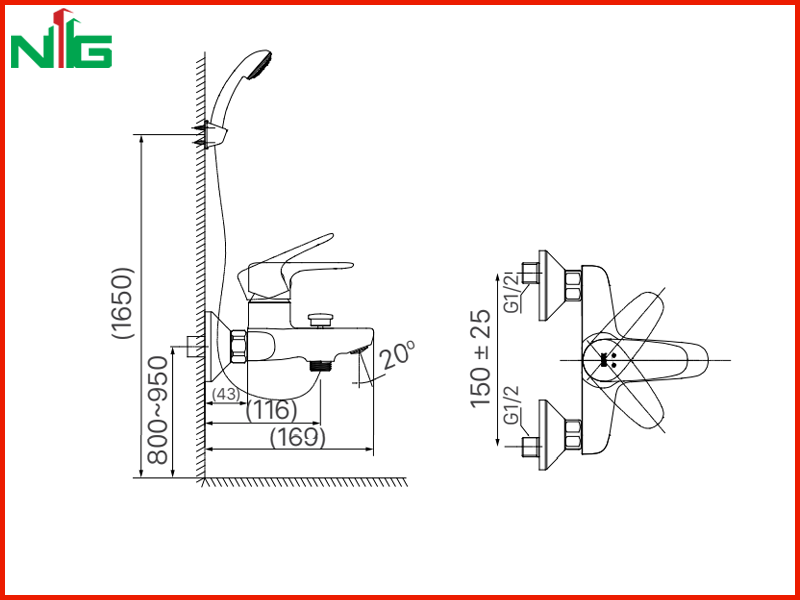 ban-ve-ky-thuat-voi-sen-nong-lanh-inax-bfv-1113s-1c