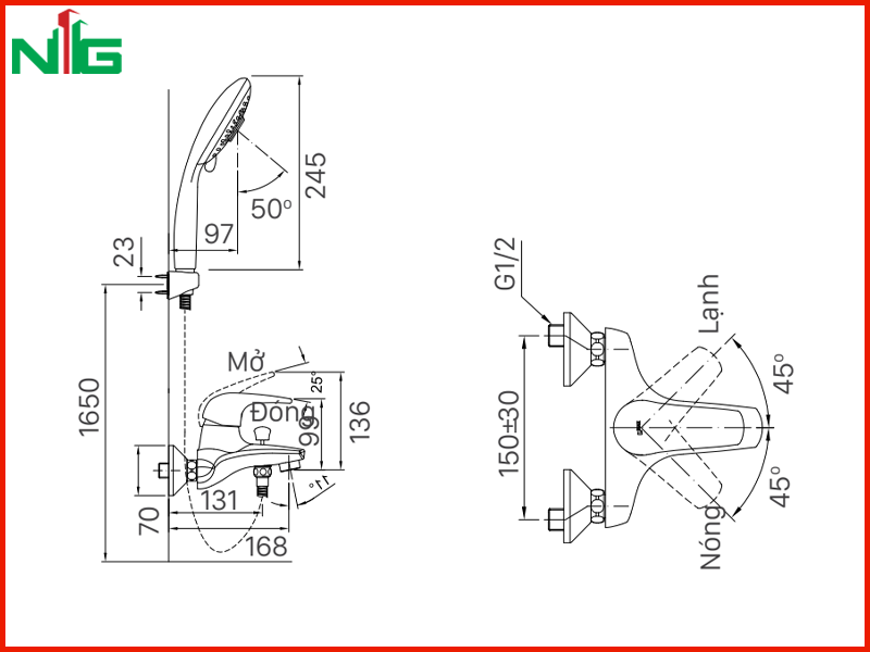 ban-ve-ky-thuat-voi-sen-nong-lanh-inax-bfv-3003s-3c