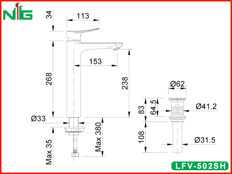 ban-ve-ky-thuat-voi-lavabo-dat-ban-nong-lanh-inax-lfv-502sh