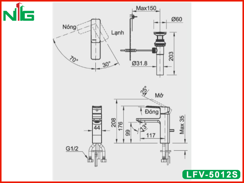 ban-ve-ky-thuat-voi-lavabo-nong-lanh-inax-lfv-5012s