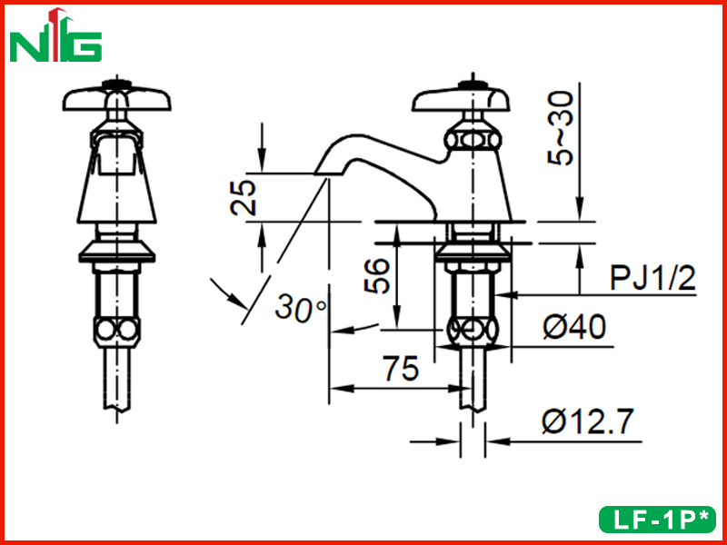 ban-ve-ky-thuat-voi-lavabo-lanh-inax-lf-1p