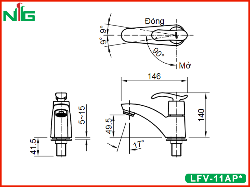 ban-ve-ky-thuat-voi-lavabo-lanh-inax-lfv-11ap