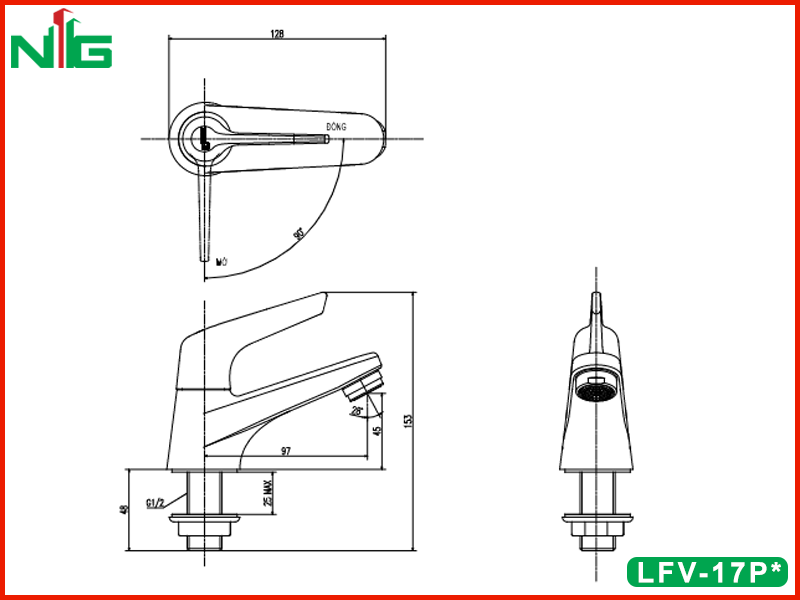 ban-ve-ky-thuat-voi-lavabo-lanh-inax-lfv-17p