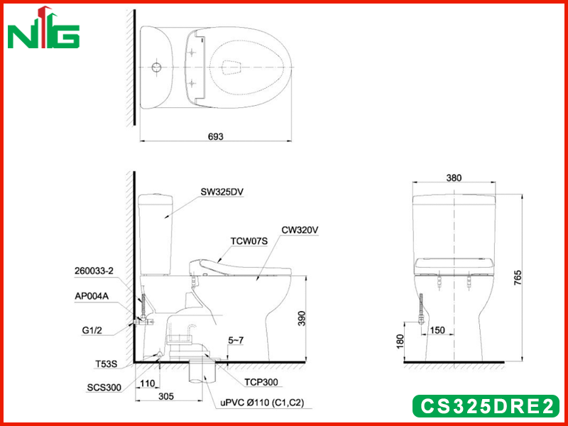 ban-ve-ky-thuat-bon-cau-nap-rua-co-toto-CS325DRE2