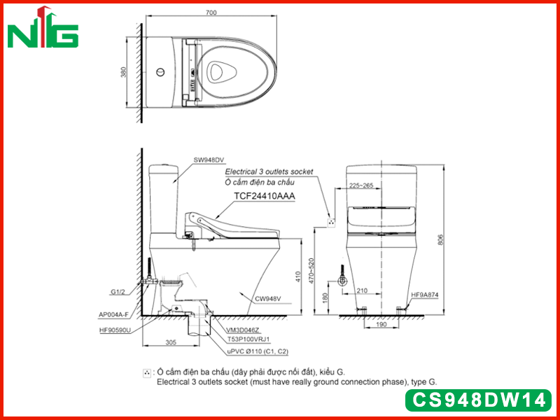 ban-ve-ky-thuat-bon-cau-nap-dien-tu-toto-CS948DW14