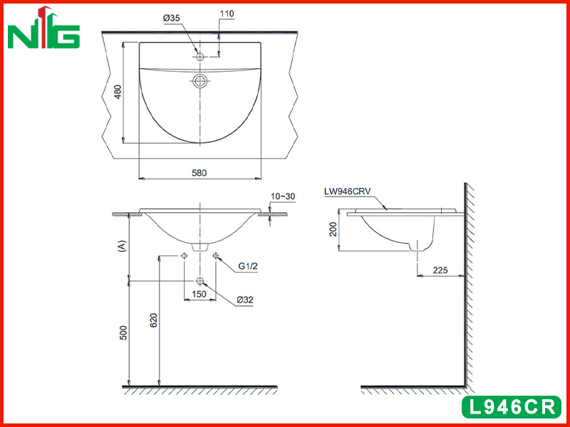 ban-ve-ky-thuat-lavabo-duong-vanh-toto-L946CR