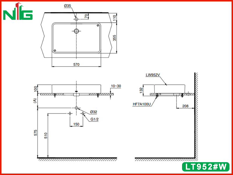 ban-ve-ky-thuat-lavabo-dat-ban-toto-LT952#W
